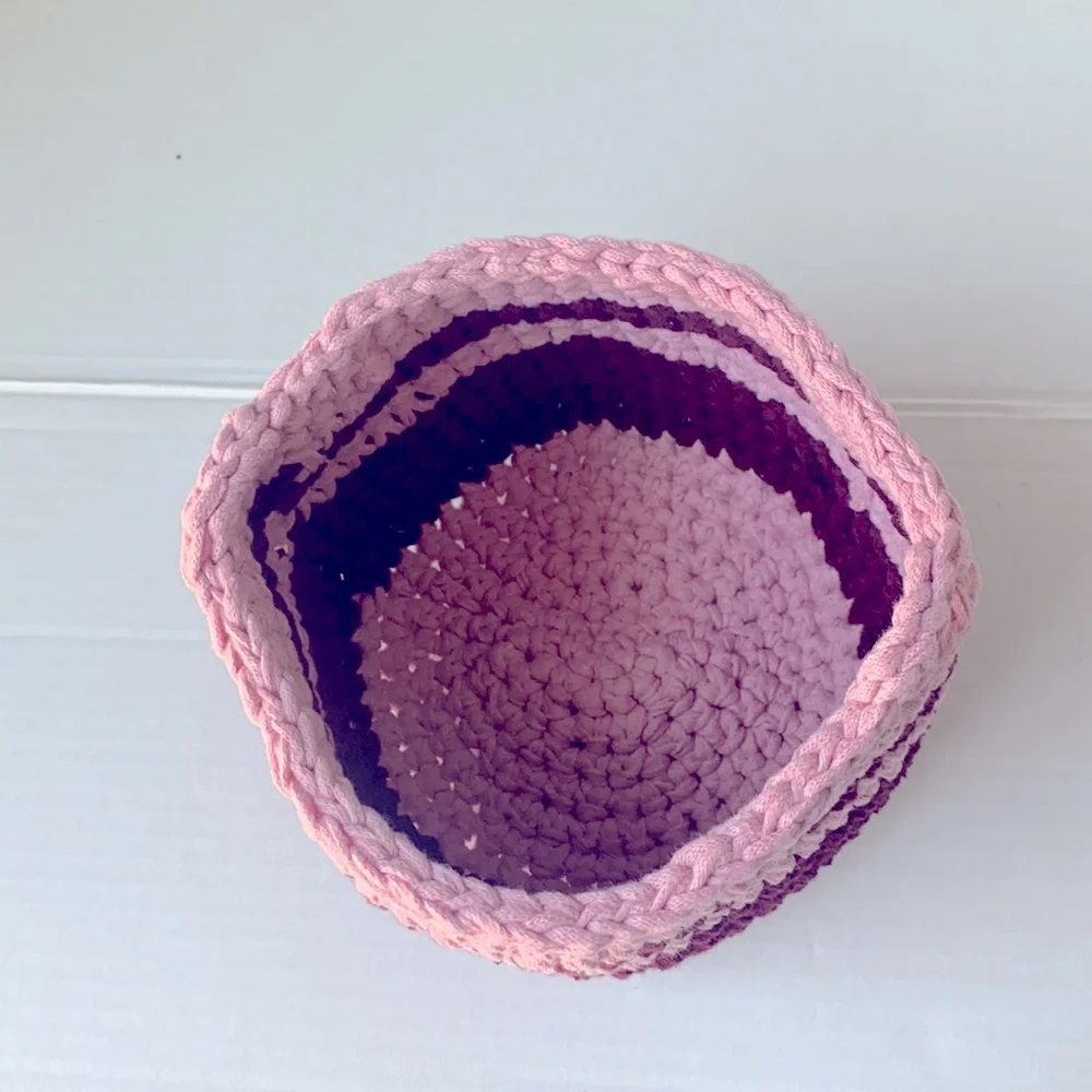 Handmade Crochet Round Basket